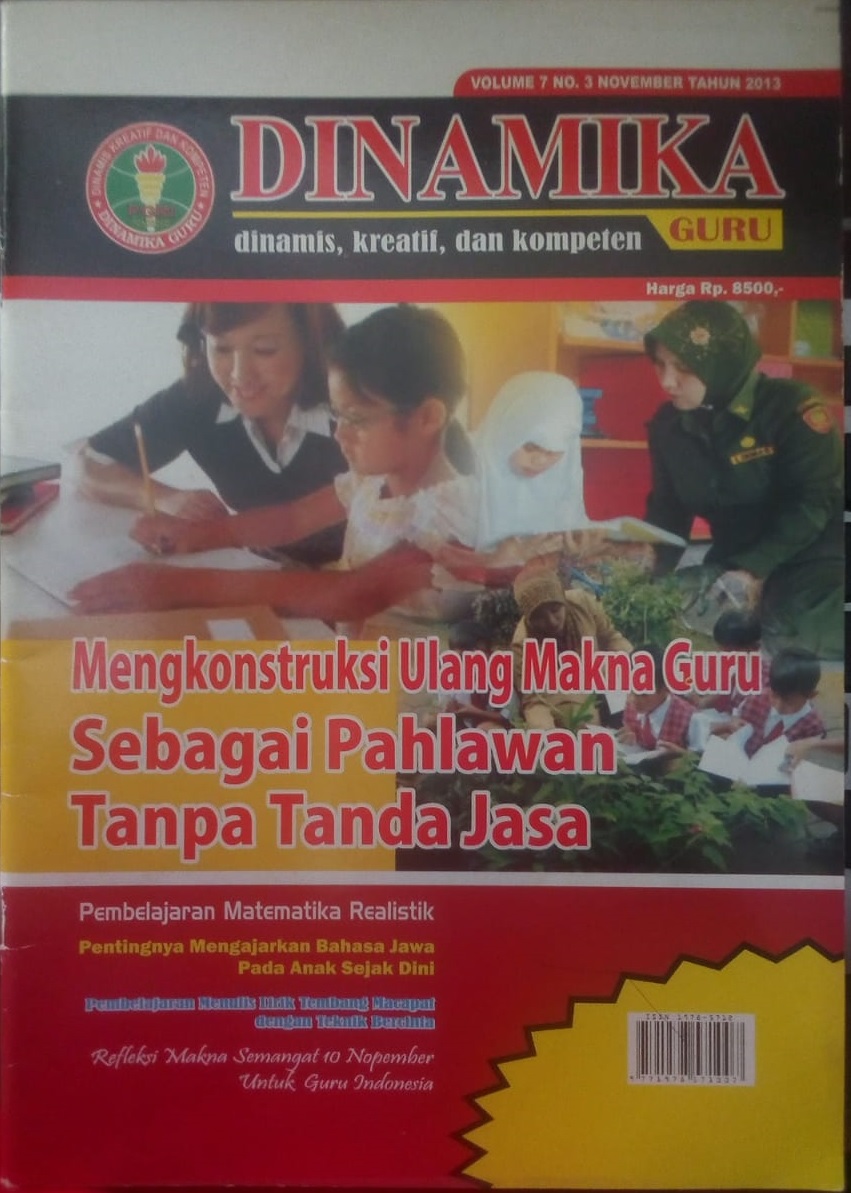 Dinamika Guru: Volume 7 No.3 November Tahun 2013